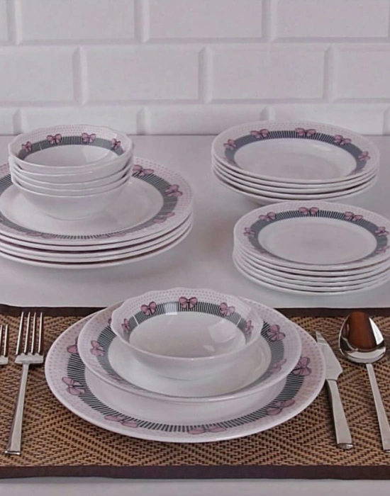 OPAL FİYONK DESENLİ 24 PARÇA YEMEK TAKIMI