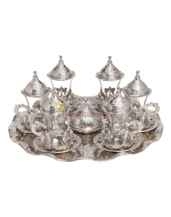 Osmanlı Motifli Kösem Çay Sunum Seti