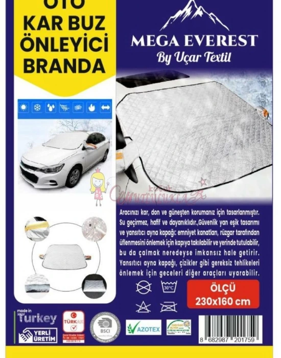 Oto Ön Cam Brandası Araç Camı Buzlanma Önleyici Ve Koruyucu Branda Cam Üst