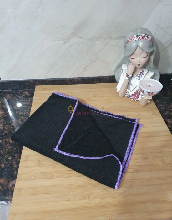 Özel Seri Büyük Boy Siyah- gri  Mikrofiber Yer Fayans Parke Bezi Temizlik Bezi 50*70 Cm