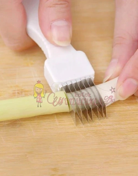 Paslanmaz Çelik Pratik 7 Bıçaklı Sebze Dilimleyici | 7 Bıçaklı Jülyen Sarımsak Biber Soğan Doğrayıcı