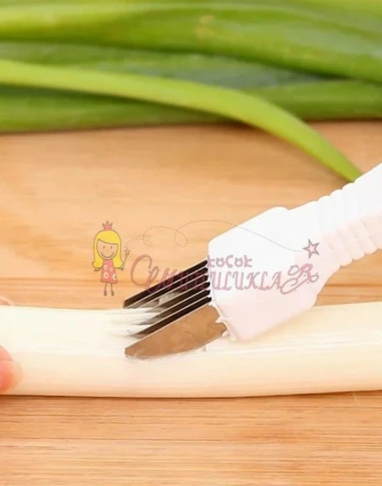 Paslanmaz Çelik Pratik 7 Bıçaklı Sebze Dilimleyici | 7 Bıçaklı Jülyen Sarımsak Biber Soğan Doğrayıcı