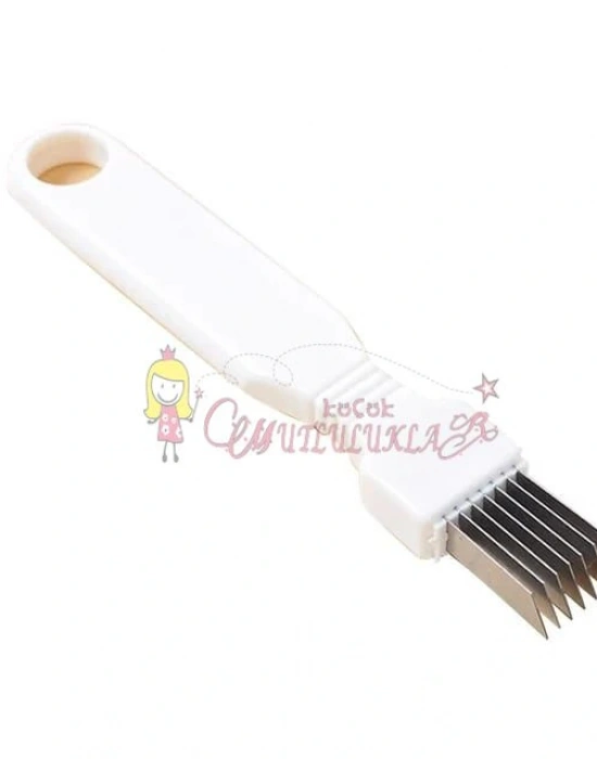 Paslanmaz Çelik Pratik 7 Bıçaklı Sebze Dilimleyici | 7 Bıçaklı Jülyen Sarımsak Biber Soğan Doğrayıcı