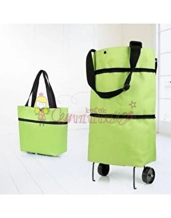 Pazar Arabası Pazar Çantası Market Pazar Alışveriş Çantası Portatif Açılır Kapanır Tekerlekli