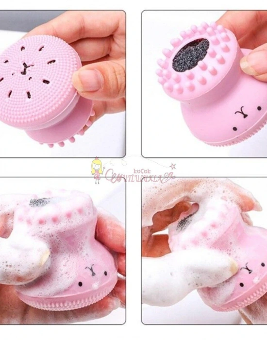 Peeling Etkili Mini El Yüz Cilt Temizleme Fırçası Silikon Temizlenmesi Kolay Siyah Nokta Giderici