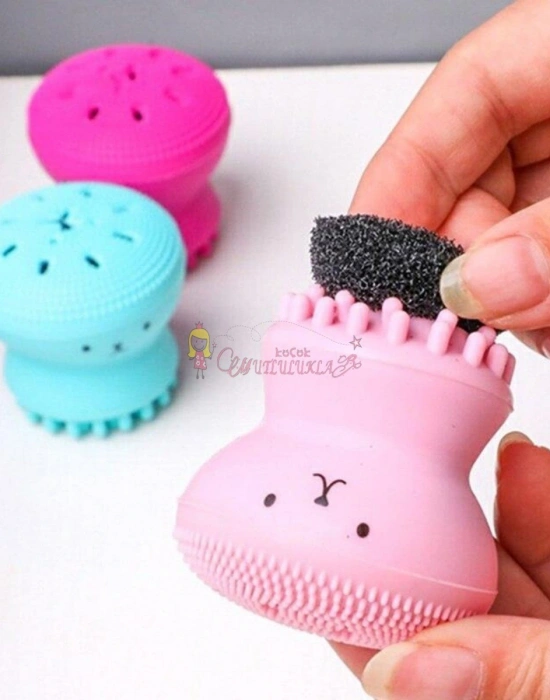 Peeling Etkili Mini El Yüz Cilt Temizleme Fırçası Silikon Temizlenmesi Kolay Siyah Nokta Giderici