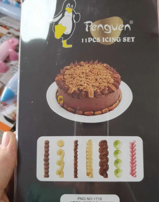 Penguen 11 Parça Krema Torbası Temizleme Fırçası Ve Sıyırma Aparatı