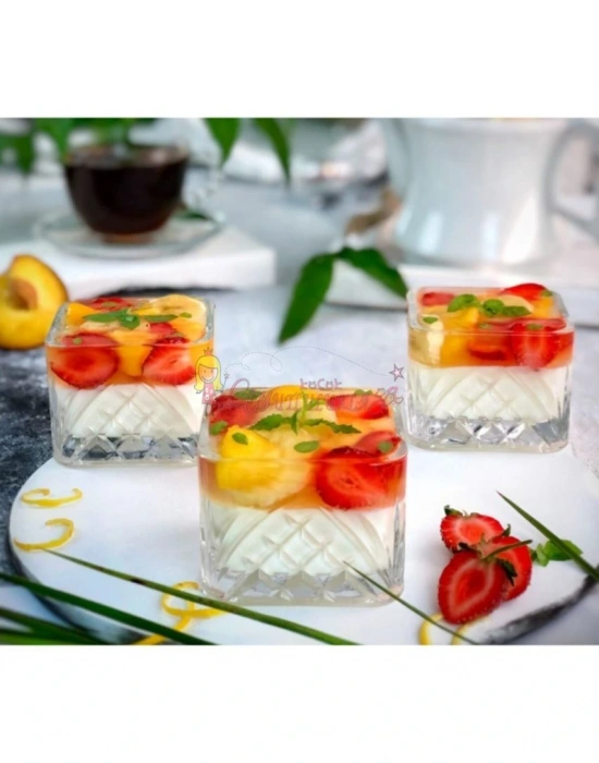 Perotti 6lı Kesme Model Kare Magnolia Cup