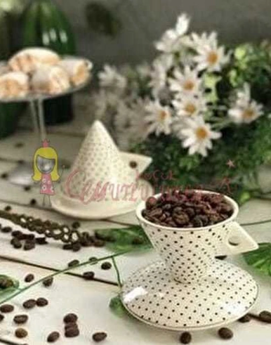 Perotti Porselen Altılı Koni Kahve Fincanı Takımı