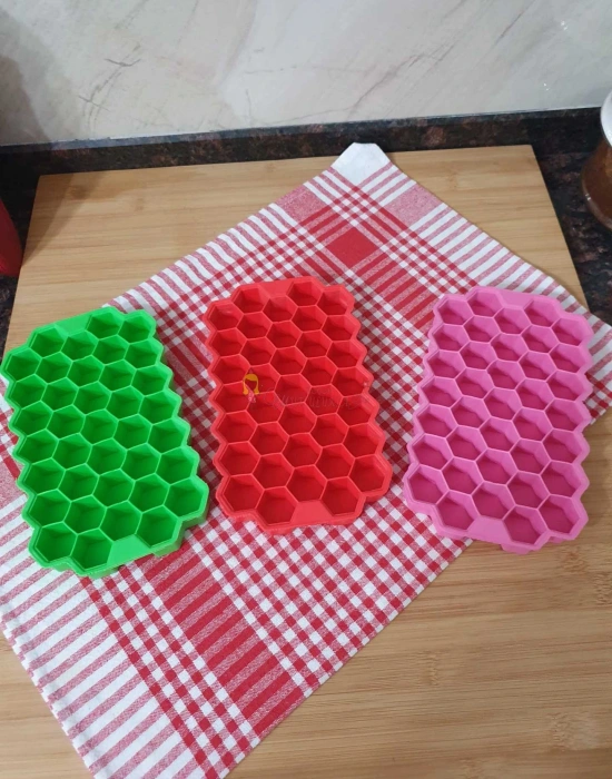 Petek 37 Delik Buz Küpü Tepsisi Silikon