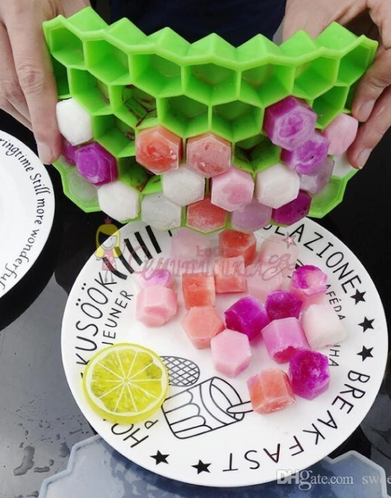 Petek 37 Delik Buz Küpü Tepsisi Silikon