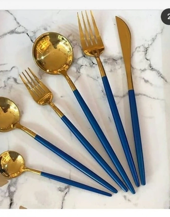 PİNK&MORE 36 PARÇA MAT ALTIN ÇATAL BIÇAK SETİ