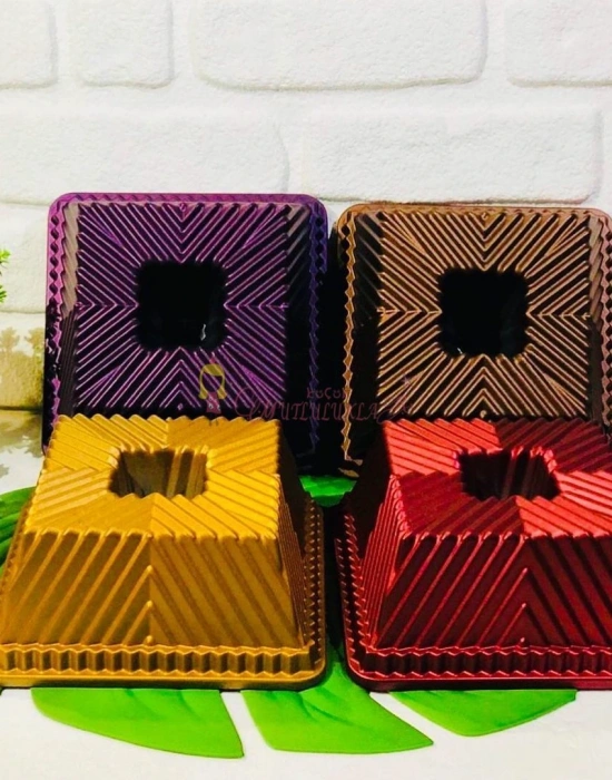 PİRAMİT KARE DÖKÜM KEK KALIBI