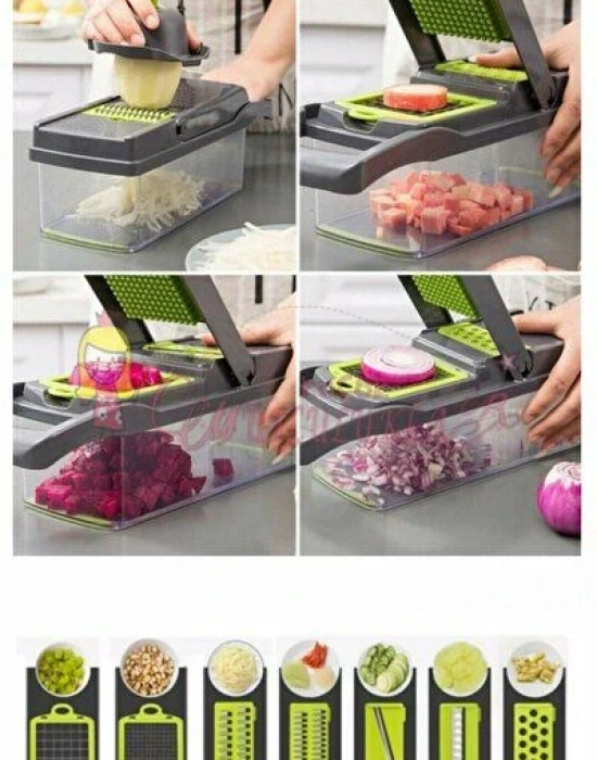 Pratik Çok Fonksiyonlu Sebze Doğrayıcı Dicer Dilimleyici Rende Kesici Vegetable Chopper