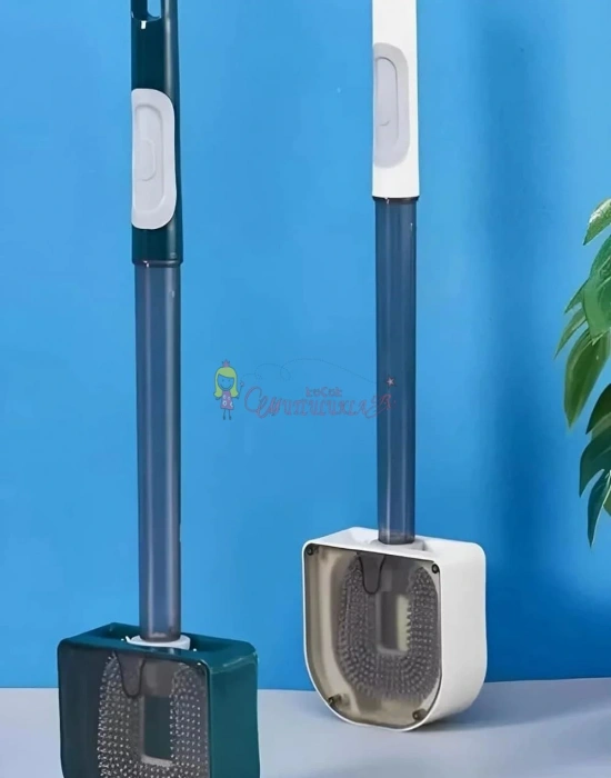 Pratik Doldurulabilir Deterjan Hazneli Bükülebilir Silikon Tuvalet Fırçası