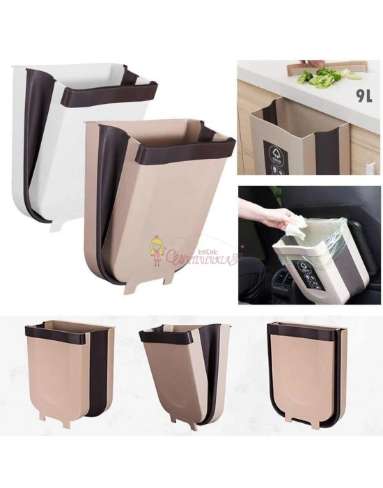 Pratik Katlanır Askılı Çöp Kovası