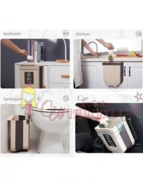 Pratik Katlanır Askılı Çöp Kovası