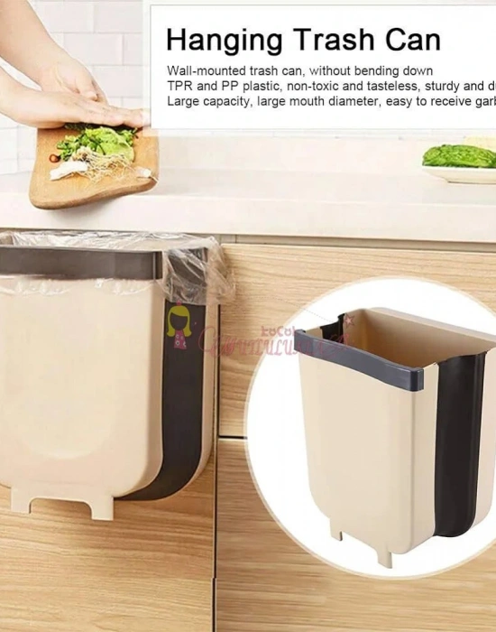 Pratik Katlanır Askılı Çöp Kovası