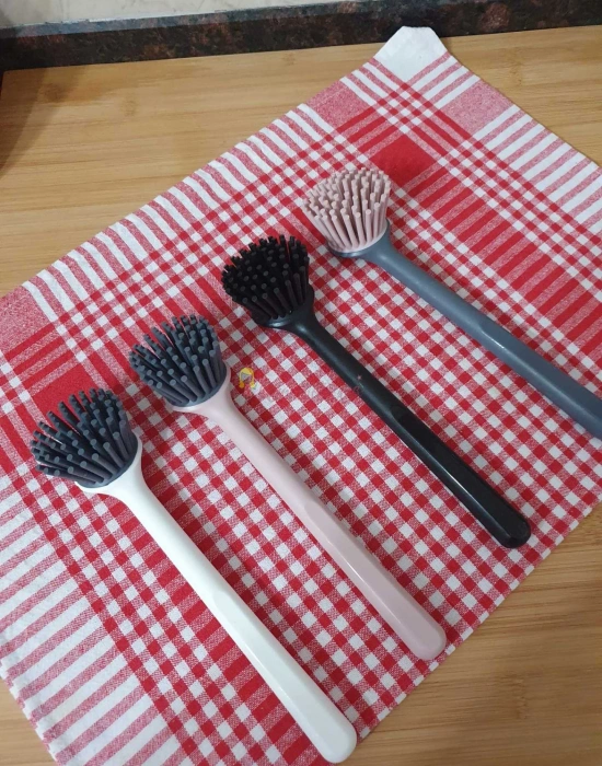 Pratik Silikon Başlıklı Bulaşık Yıkama Ve Lavabo Temizleme Fırçası