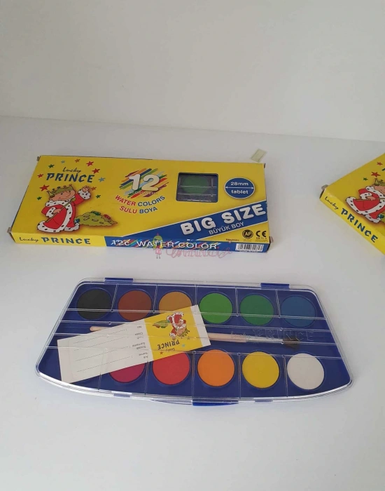 Prince Sulu Boya Fırçalı 12Li