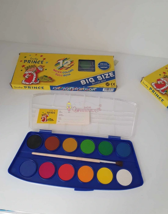 Prince Sulu Boya Fırçalı 12Li