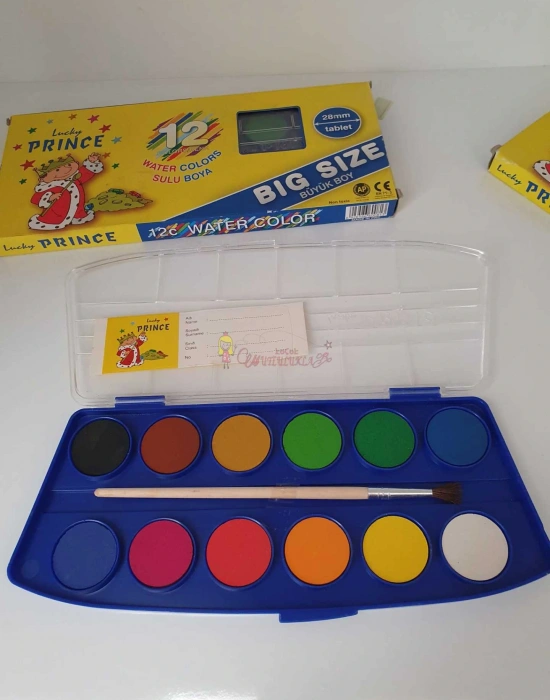 Prince Sulu Boya Fırçalı 12Li