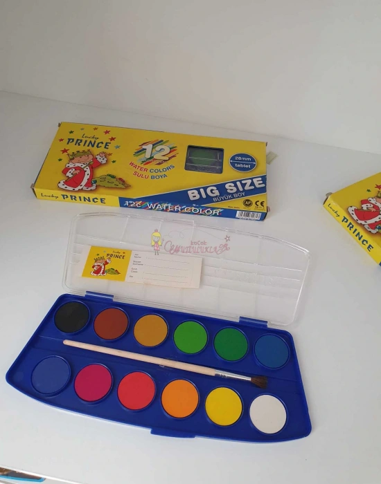 Prince Sulu Boya Fırçalı 12Li