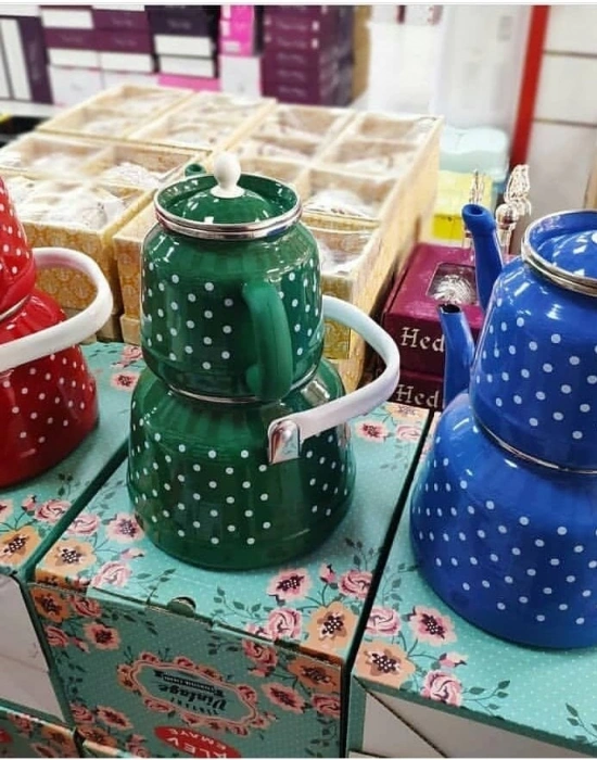 PUANLI EMAYE ÇAYDANLIK TAKIMI