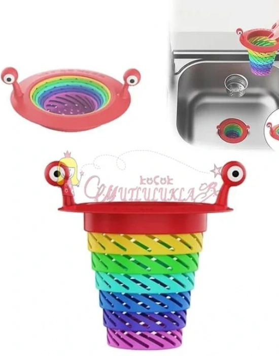 Renkli 6 Kademeli Lavabo Banyo Küvet Süzgeci Saç Toplayıcı