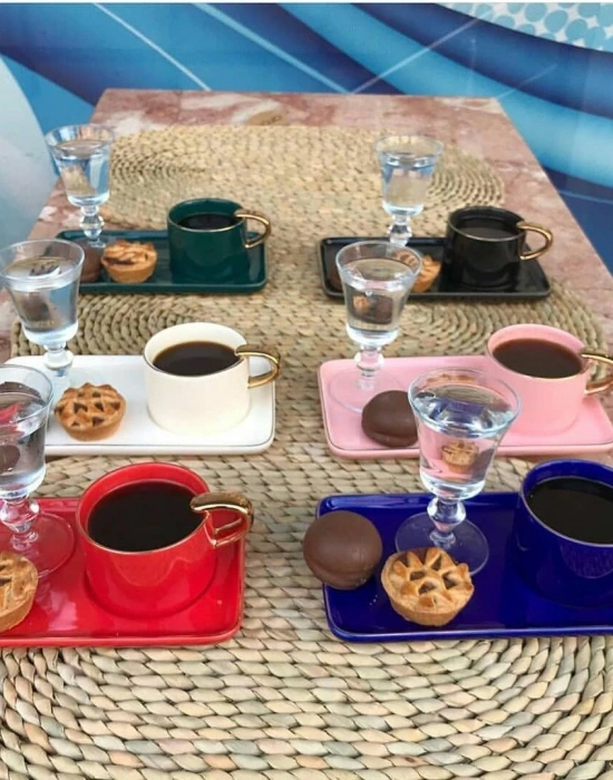 RENKLİ KAHVE TAKIMI