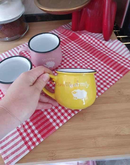 Renkli Porselen Kupa