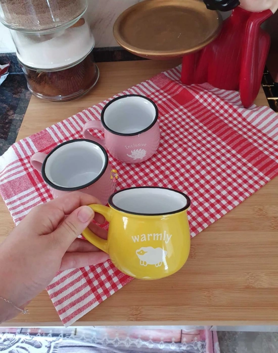 Renkli Porselen Kupa