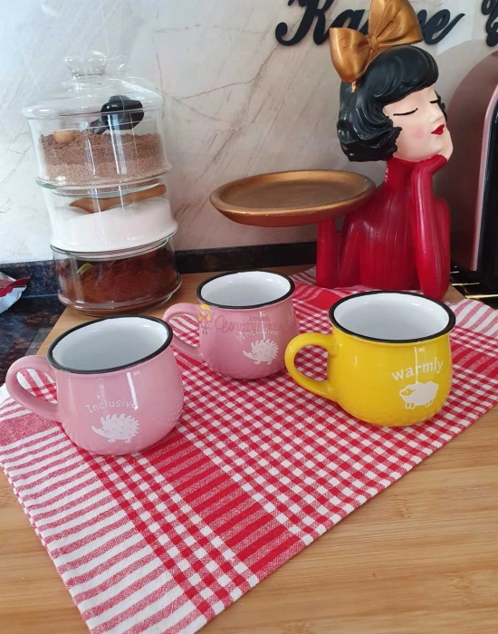 Renkli Porselen Kupa