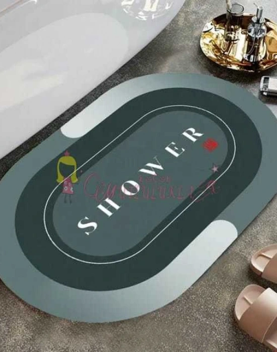 Renkli yüksek su emen lüks banyo paspası