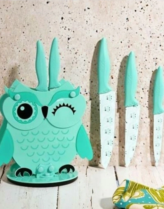 ROOC 6LI BAYKUŞ STANDLI BIÇAK SETİ BIÇAK TAKIMI