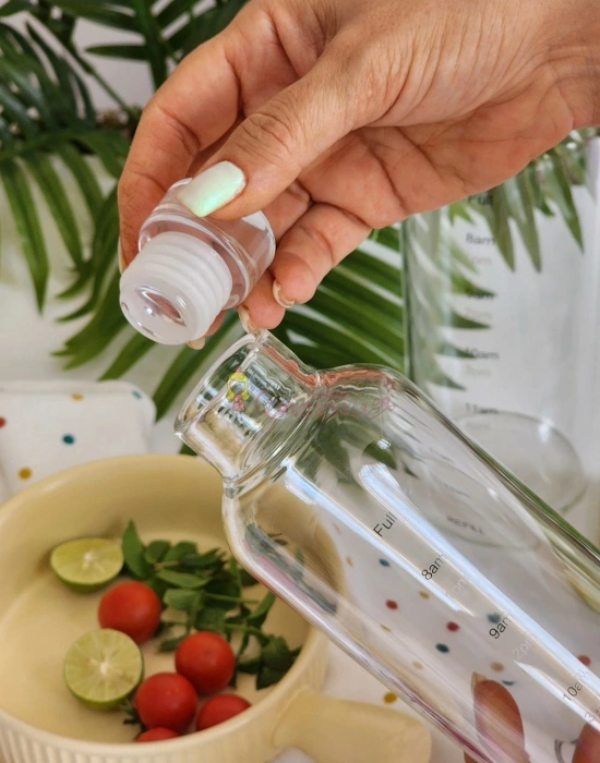 Sağlıklı Cam Su Şişesi 750ml Motivasyonlu Sızdırmaz Matara Suluk Borosilikat Cam