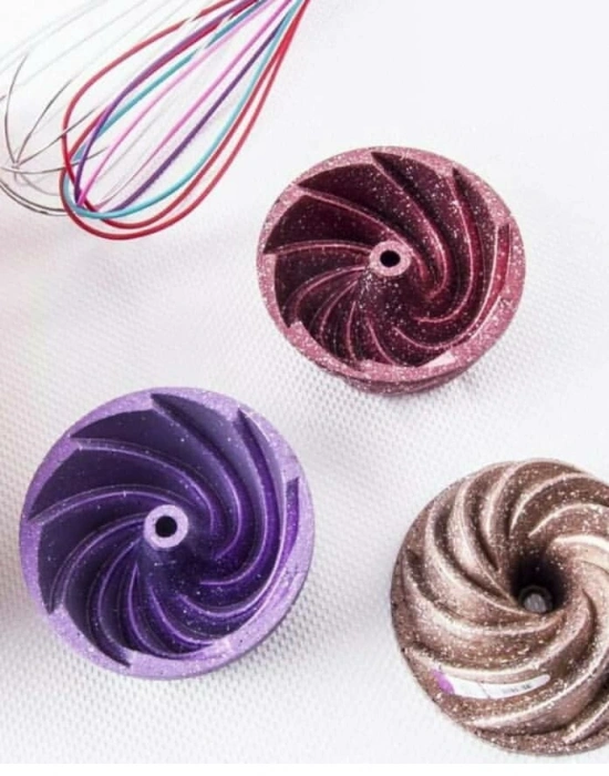 ŞAHANE RENKLİ ALÜMİNYUM MİNİ KEK KALIBI