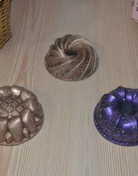 ŞAHANE RENKLİ ALÜMİNYUM MİNİ KEK KALIBI