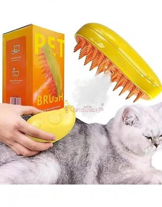 Şarjlı Soğuk Buharlı Kedi Köpek Fırçası Tarağı
