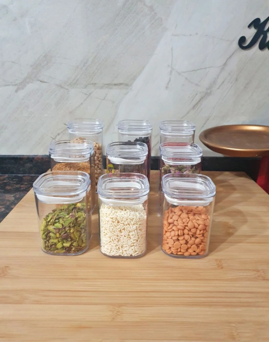 Şefaf Kare Baharat Takımı 9lu Set