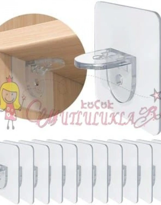Şefaf Yapışkanli Raf Tutucu 4lü