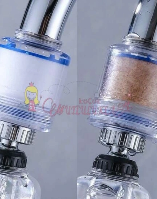 Şeffaf 3 Fonksiyonlu (filtreli) 360 Derece Döner Musluk Başlığı Musluk Ucu Aparatı