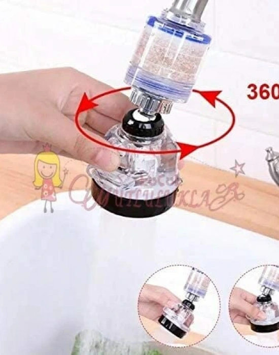 Şeffaf 3 Fonksiyonlu (filtreli) 360 Derece Döner Musluk Başlığı Musluk Ucu Aparatı
