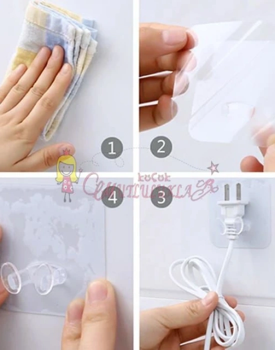 Şeffaf Kablo Priz Askısı