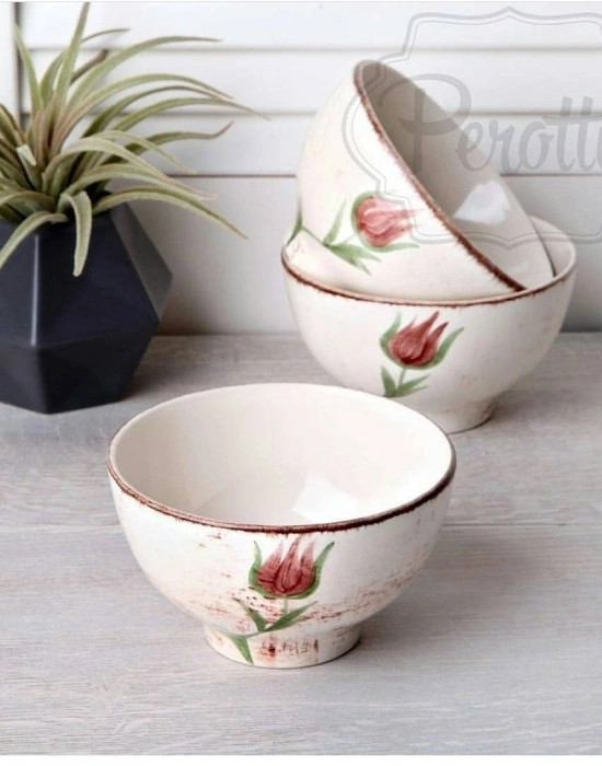 SERAMİK LALE DESENLİ KASE