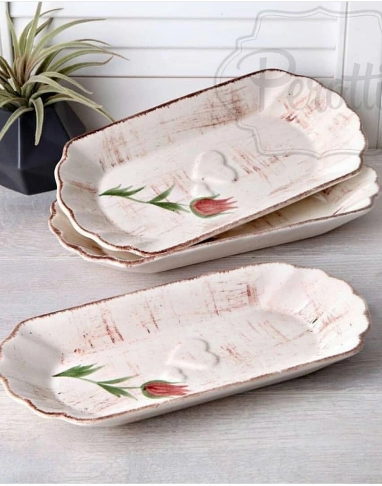 SERAMİK LALE DESENLİ KAYIK