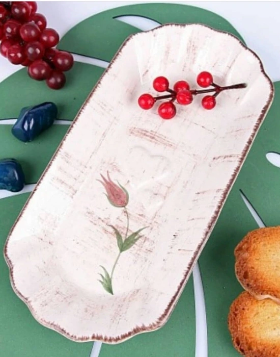 SERAMİK LALE DESENLİ KAYIK