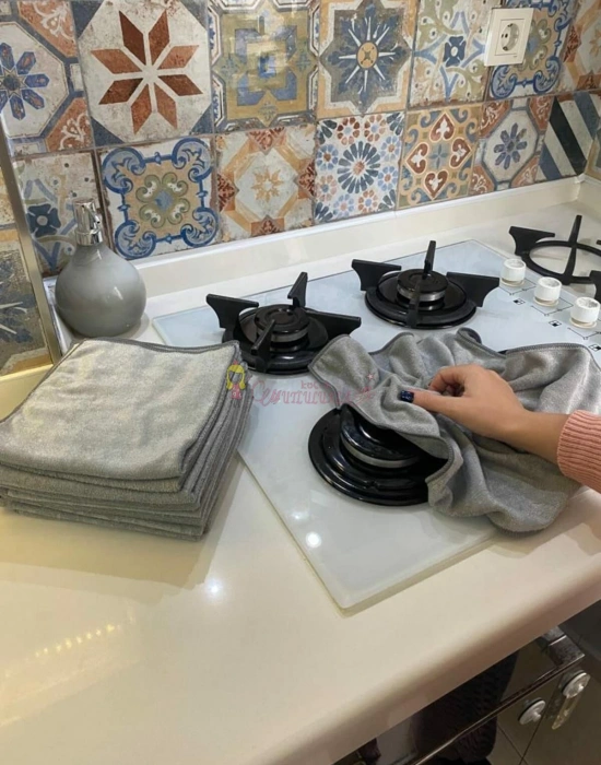 Sihirli Ankastre Ocak Davlumbaz Ve Yağ Temizlik Bezi