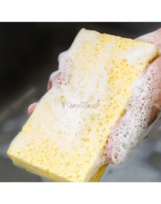 Sihirli Bulaşık Süngeri Islanınca Şişen Yüksek Su Kapasiteli Sıkıştırılmış Selüloz Süngeri 3 lü