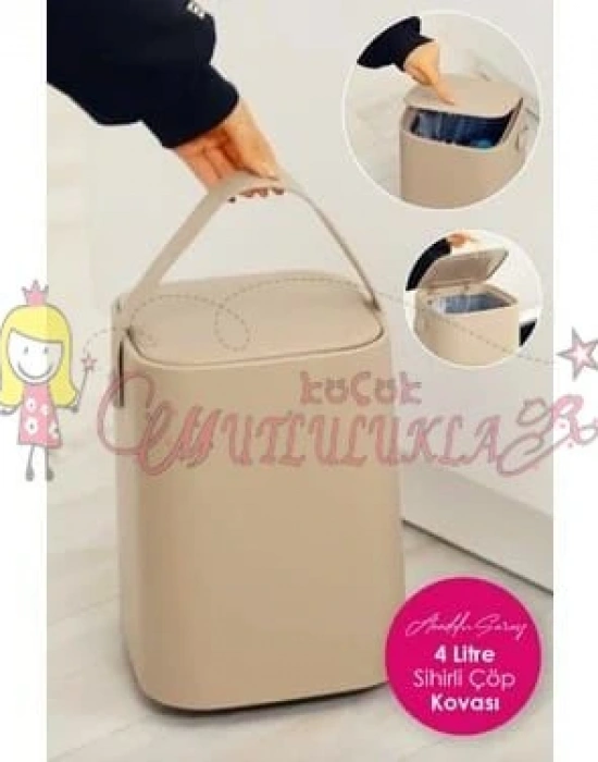 Sihirli Iç Kovalı Tezgah Üst Mutfak - Ofis Çöp Kovası 4 LT